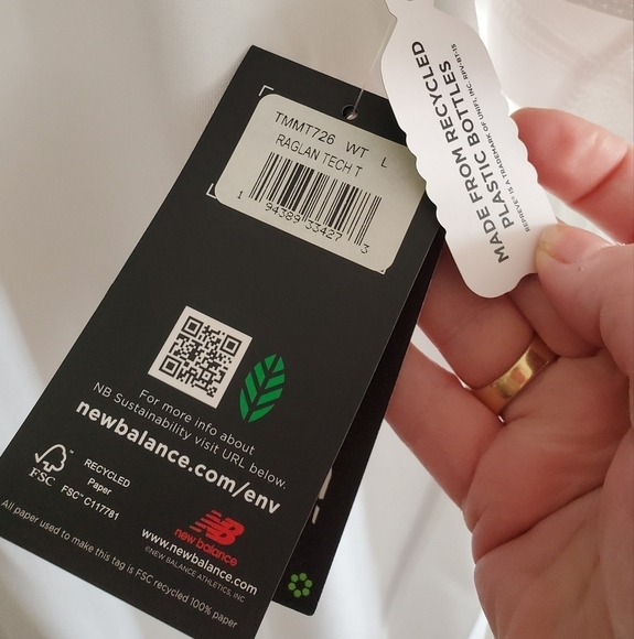 NWT New Balance Double Play Baseball Raglan Tech T white size Mens Large - Picture 6 of 10